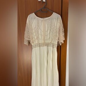 Elegant Cream Beaded Dress